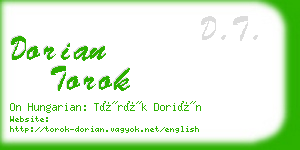 dorian torok business card